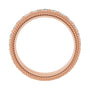 Sapphire Row Natural Diamond Rope-Edge Eternity Band - 14K Rose Gold, 2.5 mm, 7.5 (view 2)