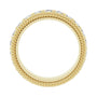 Sapphire Row Natural Diamond Rope-Edge Eternity Band - 14K Yellow Gold, 2.5 mm, 5 (view 2)