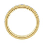 Sapphire Row Natural Diamond Rope-Edge Eternity Band - 14K Yellow Gold, 2.5 mm, 7 (view 2)