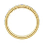 Sapphire Row Natural Diamond Rope-Edge Eternity Band - 14K Yellow Gold, 2.5 mm, 8 (view 2)