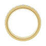 Sapphire Row Natural Diamond Rope-Edge Eternity Band - 14K Yellow Gold, 2 mm, 4.5 (view 2)