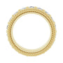 Sapphire Row Natural Diamond Rope-Edge Eternity Band - 14K Yellow Gold, 3 mm, 4.5 (view 2)