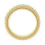 Sapphire Row Natural Diamond Rope-Edge Eternity Band - 14K Yellow Gold, 3 mm, 5.5 (view 2)