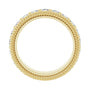 Sapphire Row Natural Diamond Rope-Edge Eternity Band - 14K Yellow Gold, 3 mm, 7.5 (view 2)