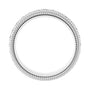 Sapphire Row Natural Diamond Rope-Edge Eternity Band - 14K White Gold, 2 mm, 6.5 (view 2)