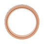 Sapphire Row Lab-Grown Diamond Rope-Edge Eternity Band - 14K Rose Gold, 2 mm, 4 (view 2)