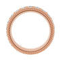 Sapphire Row Lab-Grown Diamond Rope-Edge Eternity Band - 14K Rose Gold, 3 mm, 8 (view 2)