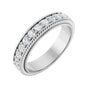 Sapphire Row Lab-Grown Diamond Rope-Edge Eternity Band - Platinum, 2 mm, 5