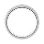 Sapphire Row Lab-Grown Diamond Rope-Edge Eternity Band - 14K White Gold, 2 mm, 5 (view 2)