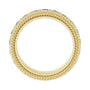 Sapphire Row Lab-Grown Diamond Rope-Edge Eternity Band - 14K Yellow Gold, 2.5 mm, 4.5 (view 2)