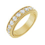 Sapphire Row Lab-Grown Diamond Rope-Edge Eternity Band - 14K Yellow Gold, 2.5 mm, 5.5