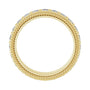 Sapphire Row Lab-Grown Diamond Rope-Edge Eternity Band - 14K Yellow Gold, 2.5 mm, 6.5 (view 2)