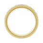 Sapphire Row Lab-Grown Diamond Rope-Edge Eternity Band - 14K Yellow Gold, 2 mm, 5 (view 2)