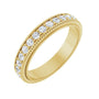 Sapphire Row Lab-Grown Diamond Rope-Edge Eternity Band - 14K Yellow Gold, 2 mm, 8