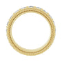 Sapphire Row Lab-Grown Diamond Rope-Edge Eternity Band - 14K Yellow Gold, 3 mm, 7 (view 2)