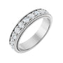 Sapphire Row Lab-Grown Diamond Rope-Edge Eternity Band - Platinum, 2.5 mm, 7.5