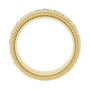 Sapphire Row Lab-Grown Diamond Rope-Edge Eternity Band - 14K Yellow Gold, 2.5 mm, 4 (view 2)