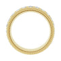 Sapphire Row Lab-Grown Diamond Rope-Edge Eternity Band - 14K Yellow Gold, 2.5 mm, 6 (view 2)