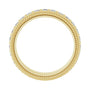 Sapphire Row Lab-Grown Diamond Rope-Edge Eternity Band - 14K Yellow Gold, 2 mm, 5.5 (view 2)