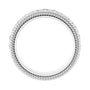 Sapphire Row Lab-Grown Diamond Rope-Edge Eternity Band - 14K White Gold, 2.5 mm, 6 (view 2)
