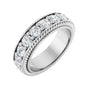 Sapphire Row Lab-Grown Diamond Rope-Edge Eternity Band - 14K White Gold, 3 mm, 4.5