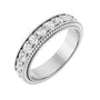 Sapphire Row Lab-Grown Diamond Rope-Edge Eternity Band - Platinum, 2.5 mm, 7