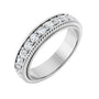 Sapphire Row Lab-Grown Diamond Rope-Edge Eternity Band - Platinum, 2 mm, 4.5