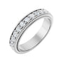 Sapphire Row Lab-Grown Diamond Rope-Edge Eternity Band - Platinum, 2 mm, 5.5