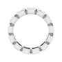 Sapphire Row Natural Diamond Emerald-Cut Bezel Band - 10K White Gold, 5 (view 2)