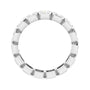 Sapphire Row Natural Diamond Emerald-Cut Bezel Band - 10K White Gold, 8 (view 2)