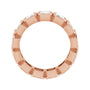 Sapphire Row Natural Diamond Emerald-Cut Bezel Band - 10K Rose Gold, 4.5 (view 2)
