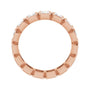 Sapphire Row Natural Diamond Emerald-Cut Bezel Band - 10K Rose Gold, 8.5 (view 2)