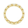 Sapphire Row Natural Diamond Emerald-Cut Bezel Band - 10K Yellow Gold, 9 (view 2)