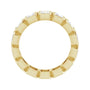 Sapphire Row Natural Diamond Emerald-Cut Bezel Band - 14K Yellow Gold, 6 (view 2)