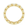 Sapphire Row Natural Diamond Emerald-Cut Bezel Band - 14K Yellow Gold, 8 (view 2)