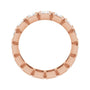 Sapphire Row Natural Diamond Emerald-Cut Bezel Band - 14K Rose Gold, 8 (view 2)