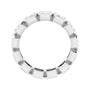 Sapphire Row Natural Diamond Emerald-Cut Bezel Band - 10K White Gold, 5.25 (view 2)