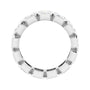 Sapphire Row Natural Diamond Emerald-Cut Bezel Band - 14K White Gold, 5.5 (view 2)
