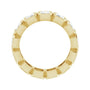 Sapphire Row Natural Diamond Emerald-Cut Bezel Band - 10K Yellow Gold, 4.75 (view 2)