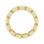 Sapphire Row Natural Diamond Emerald-Cut Bezel Band - 10K Yellow Gold, 5.75 (view 2)