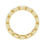 Sapphire Row Natural Diamond Emerald-Cut Bezel Band - 10K Yellow Gold, 7.25 (view 2)