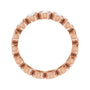 Sapphire Row Natural Diamond Oval Bezel Band - 10K Rose Gold, 8 (view 2)