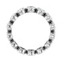 Sapphire Row Natural Diamond Oval Bezel Band - 10K White Gold, 7 (view 2)