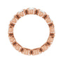 Sapphire Row Natural Diamond Oval Bezel Band - 10K Rose Gold, 4.75 (view 2)
