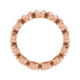 Sapphire Row Natural Diamond Oval Bezel Band - 10K Rose Gold, 5.75 (view 2)