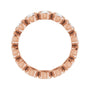 Sapphire Row Natural Diamond Oval Bezel Band - 10K Rose Gold, 6.75 (view 2)