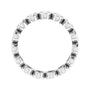 Sapphire Row Natural Diamond Oval Bezel Band - 10K White Gold, 8.5 (view 2)