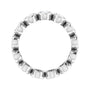 Sapphire Row Natural Diamond Oval Bezel Band - 14K White Gold, 5.5 (view 2)
