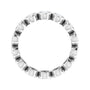 Sapphire Row Natural Diamond Oval Bezel Band - 14K White Gold, 6.5 (view 2)
