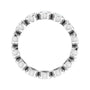 Sapphire Row Natural Diamond Oval Bezel Band - 10K White Gold, 7.25 (view 2)